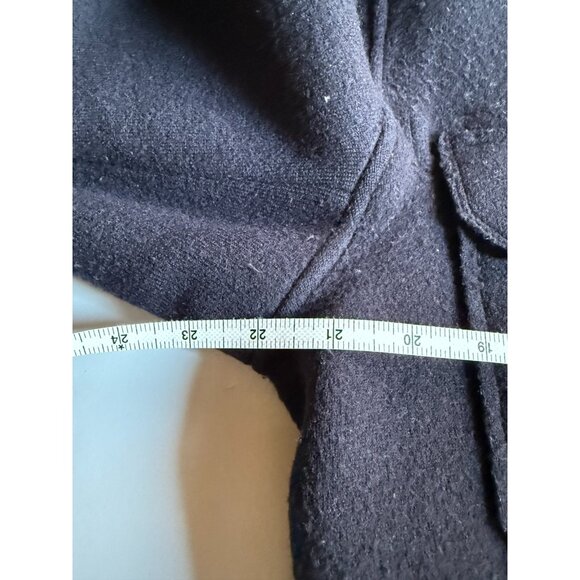 Polo Ralph Lauren Wool Blend Shirt Jacket Sweater - Navy Blue - Men's Medium - Picture 4 of 5